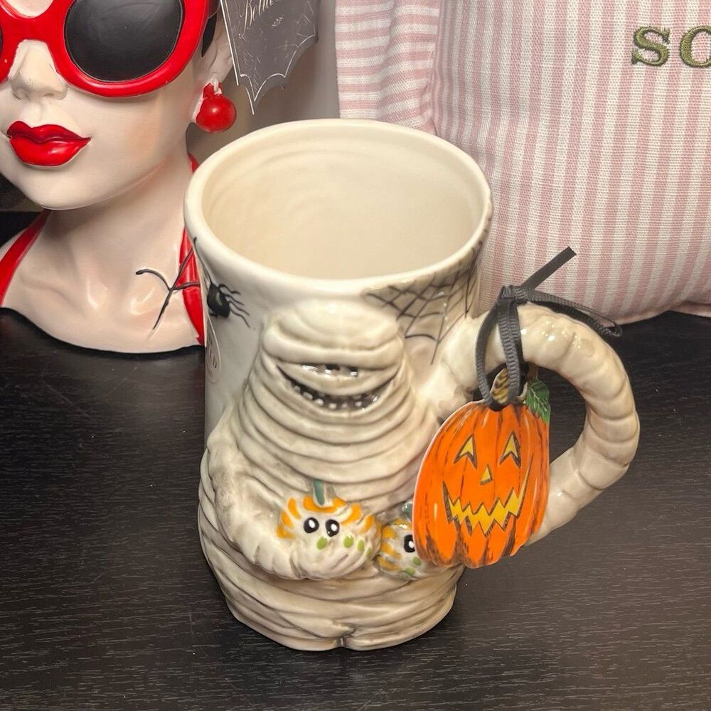 Blue Sky Clayworks Halloween Mummy Mug